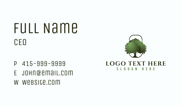 Nature Garden Tree Business Card Design Image Preview