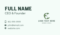 Green Cannabis Leaf Letter  Business Card Image Preview