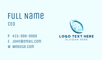 Truck Swoosh Logistics Business Card Image Preview