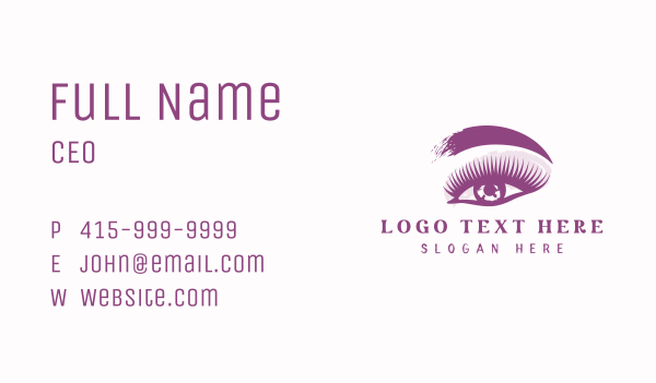 Feminine Eye Makeup Business Card Design Image Preview