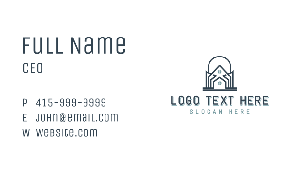 Roof Construction Contractor Business Card Design Image Preview