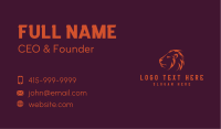 Orange Lion Head Business Card Image Preview