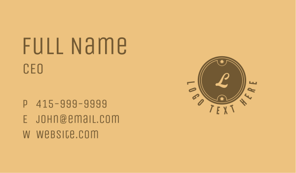 Gold Circle Star Business Business Card Design Image Preview