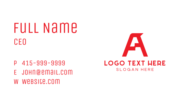 Red A Gaming Business Card Design Image Preview