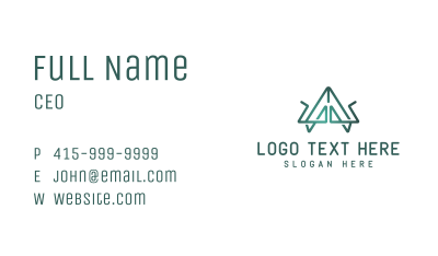Green Tech Letter A  Business Card Image Preview