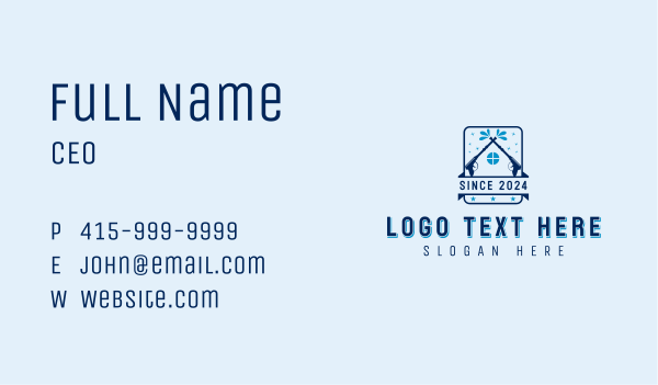 Pressure Washing Janitorial Business Card Design Image Preview