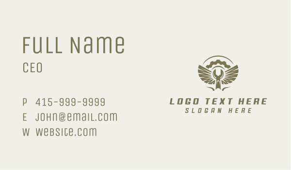 Wrench Gear Repairman Business Card Design Image Preview