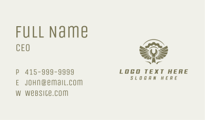 Wrench Gear Repairman Business Card Image Preview