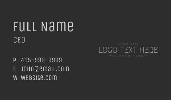 Futuristic Business Wordmark Business Card Design Image Preview