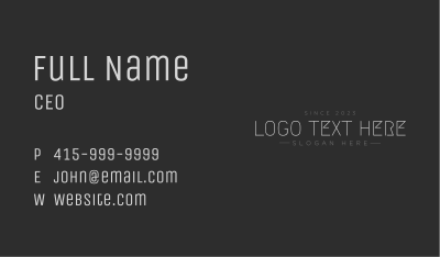 Futuristic Business Wordmark Business Card Image Preview
