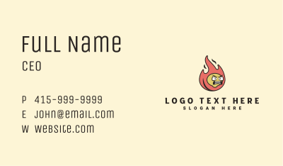 Angry Fire Flame Business Card Image Preview