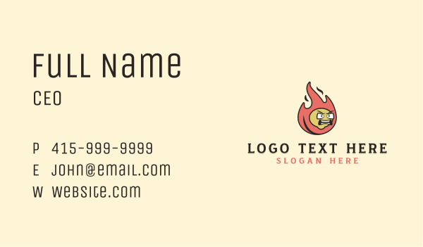 Angry Fire Flame Business Card Design Image Preview