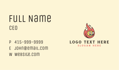 Angry Fire Flame Business Card Image Preview