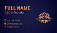 Elegant Ornamental Crest Business Card Design