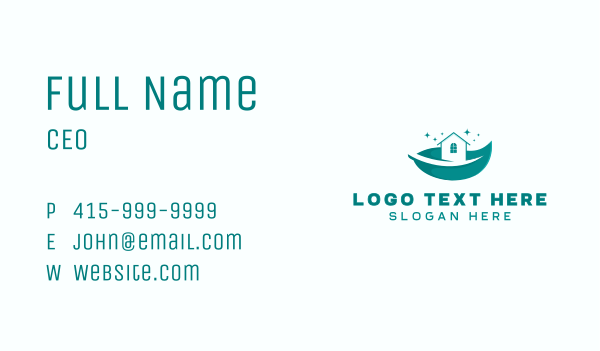 Leaf Eco Housekeeping Business Card Design Image Preview