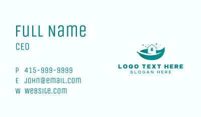 Leaf Eco Housekeeping Business Card Image Preview