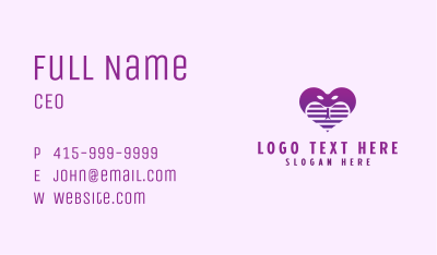Purple Cobra Heart  Business Card Image Preview