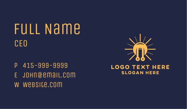 Yellow Sun Tech Business Card Design Image Preview