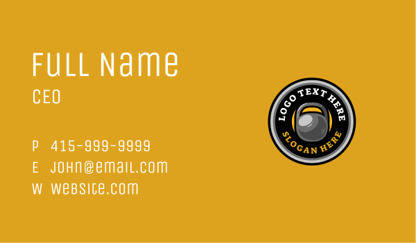 Kettlebell Gym Fitness Business Card Design Image Preview