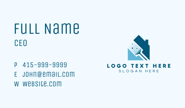 Home Cleaning Mop Business Card Design Image Preview