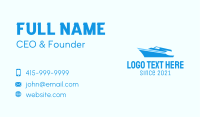 Blue Sailing Yacht Business Card Image Preview