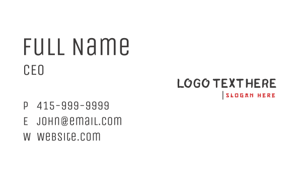 Oriental Japanese Wordmark Business Card Design Image Preview