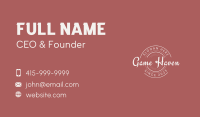 Round Cursive Business Business Card Image Preview