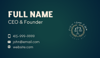 Legal Justice Scale Wreath Business Card Image Preview