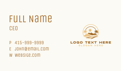 Sand Dune Outdoor Travel Business Card Image Preview