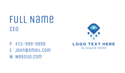 Blue Abstract Accounting  Business Card Image Preview