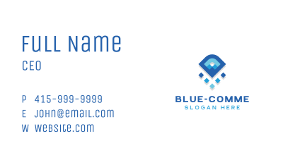 Blue Abstract Accounting  Business Card Image Preview