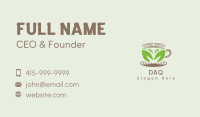 Leaf Tea Coffee Cup Business Card Image Preview