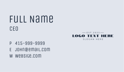 Minimalist Brand Wordmark Business Card Image Preview