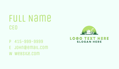 Yard Grass Lawn Mower Business Card Image Preview