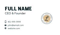 Elegant Script Lettermark Business Card Design