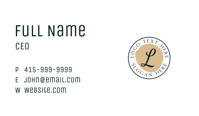 Elegant Script Lettermark Business Card Image Preview