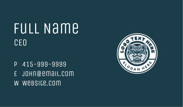 Canine Bulldog Gaming Business Card Design Image Preview