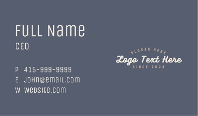 Cursive Business Wordmark Business Card Image Preview