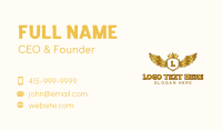 Crown Wings Crest Business Card Design