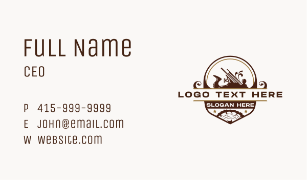 Woodwork Craft Carpentry Business Card Design Image Preview