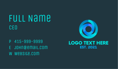 Corporate Website Letter O  Business Card