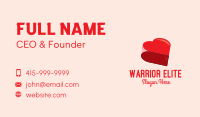 3D Heart Valentine  Business Card Design