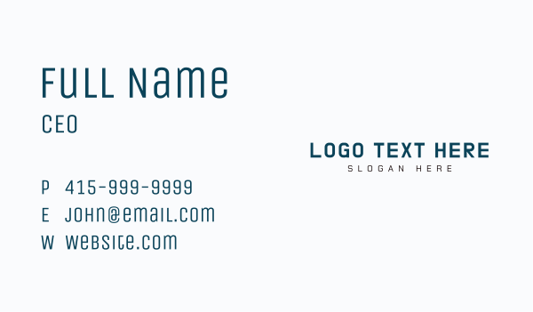 Minimalist Generic Wordmark Business Card Design Image Preview
