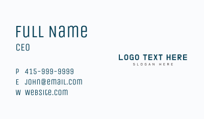 Minimalist Generic Wordmark Business Card Image Preview