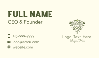 Leaf Vine Droplet Business Card Design