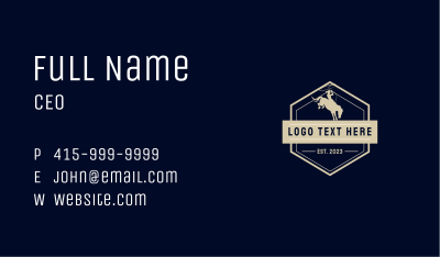Riding Horse Rodeo  Business Card Image Preview