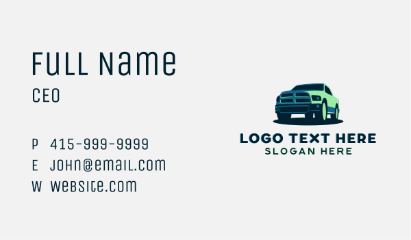 Pickup Truck Dispatch Business Card Design Image Preview