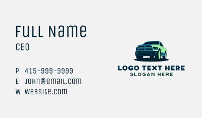 Pickup Truck Dispatch Business Card Image Preview