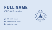 Sailboat Sea Waves  Business Card Design