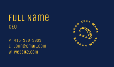 Mexican Taco Emblem Business Card Image Preview